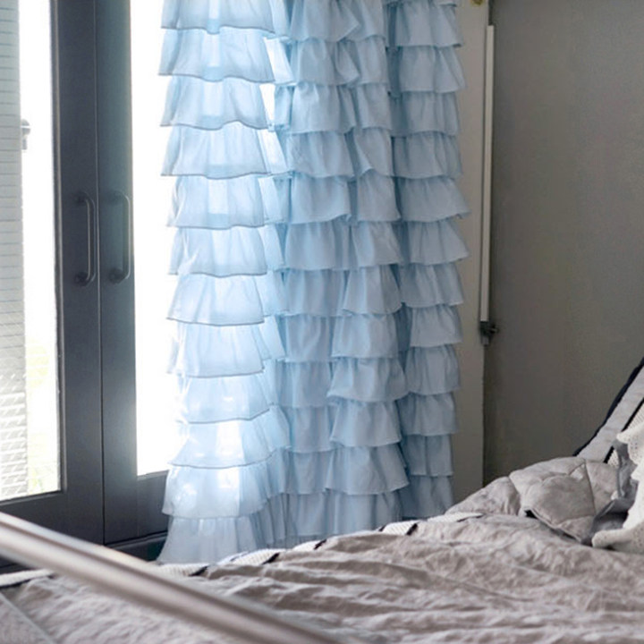 窗帘遮光卧室公主风儿童房甜美少女心网红欧式奢现代简约主播背景