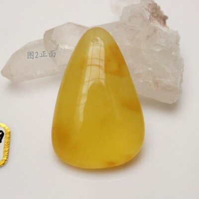 天然琥珀老蜜蜡带矿皮原石吊坠 一图一物 蜜蜡项坠 送挂绳带证书