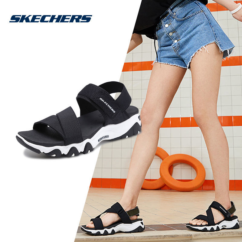 Skechers斯凯奇女鞋夏魔术贴厚底休闲运动凉鞋老爹沙滩鞋88888161