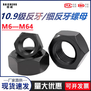 10级反牙螺母左旋反丝反扣螺帽M10M12M14M16M20M24M27M30M36 M64