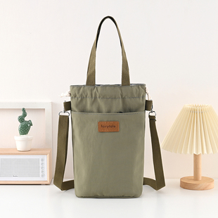 外出便携水杯袋轻便斜挎迷你小包手机包休闲小拎包水壶袋保温杯包