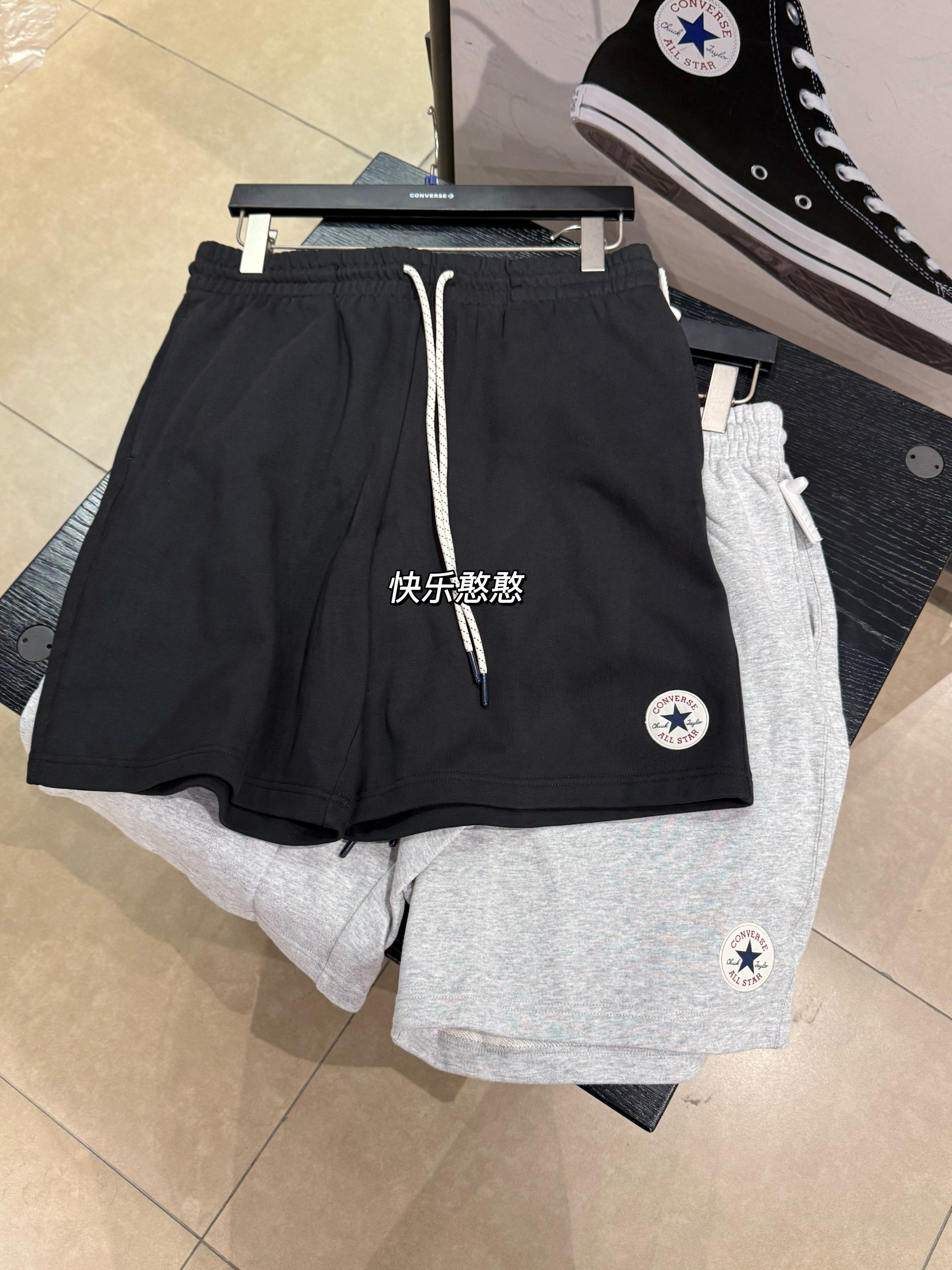 Converse匡威新款男子简约百搭针织短裤潮流运动休闲短裤MCH695