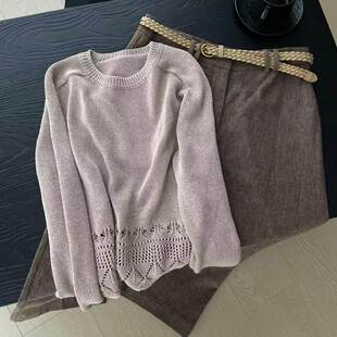 针织衫 百搭显瘦镂空钩花长袖 26春夏新品 26316 温柔定律