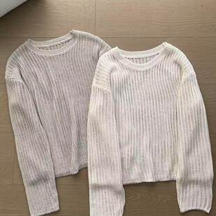 慵懒编织镂空罩衫 26春夏新品 闪光丝