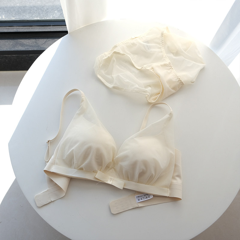 薄杯无钢圈直立棉AB文胸