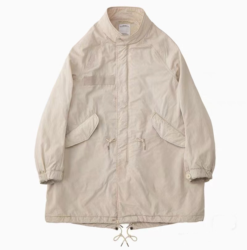 visvim立领m51宽松休闲泥染风衣