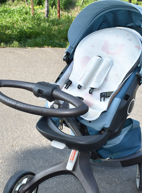 适用stokke xplory x婴儿推车凉席v4v5宝宝透气冰丝垫子配件夏季