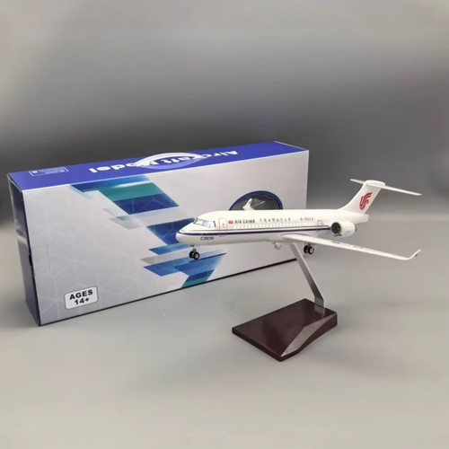 1:100 国航C909仿真客机飞机模型带灯34cm 国际航空摆件礼品ARJ21