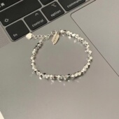 925银碎银几两lucky幸运手链女生小众设计高级感ins风百搭简约手