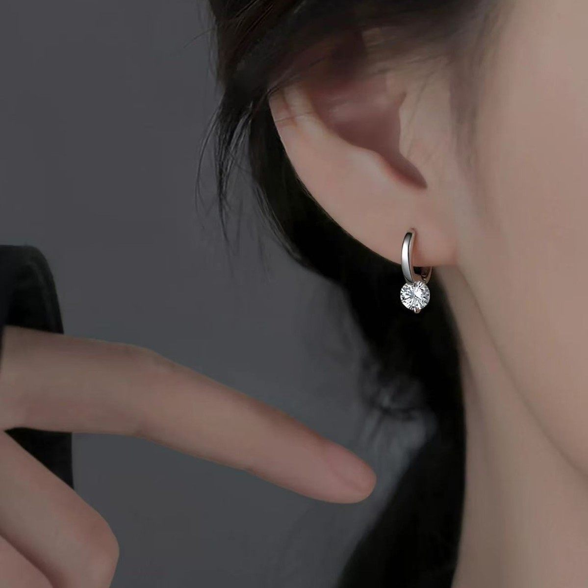 925纯银锆石耳环小众设计2025新爆款耳钉女耳饰高级耳圈,饰品/流行首饰/时尚饰品新,耳环,淘宝优惠券,粉丝福利购,淘宝优惠卷