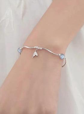 女925银月光石轻奢鱼尾手链