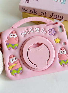 卡通手提2024华为matepad11.5保护套V7/6旋转支架SE11儿童Air12加厚防摔10.4硅胶M6软壳V9荣耀平板X9Pro适用