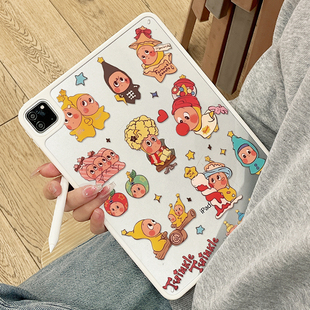 彩绘ipad11保护套新款 4防摔mini7女10.9卡通9九8星星人pro11圣诞air2适用10.2寸 ipad10代亚克力平板硬壳air5