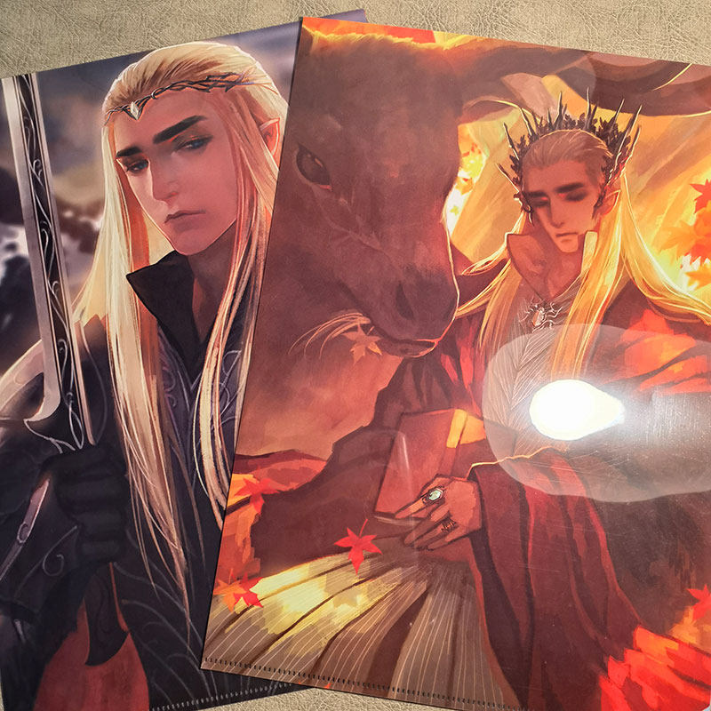 【来嘛英雄出品】魔戒霍比特人衍生-瑟兰迪尔精灵王双面文件夹