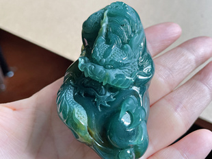 21.4 天然翡翠A货蓝水龙牌 43.6 74.2 94.61g 大件厚装