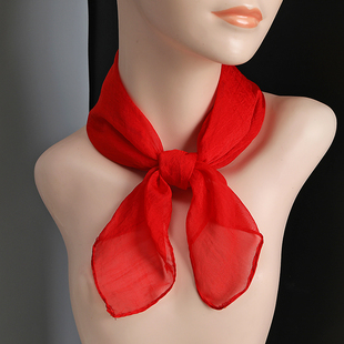 新款 纯色雪纺方巾女纱巾防晒春秋百搭围巾舞蹈飘巾 韩版