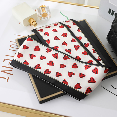 春夏新款双面印花领巾百搭