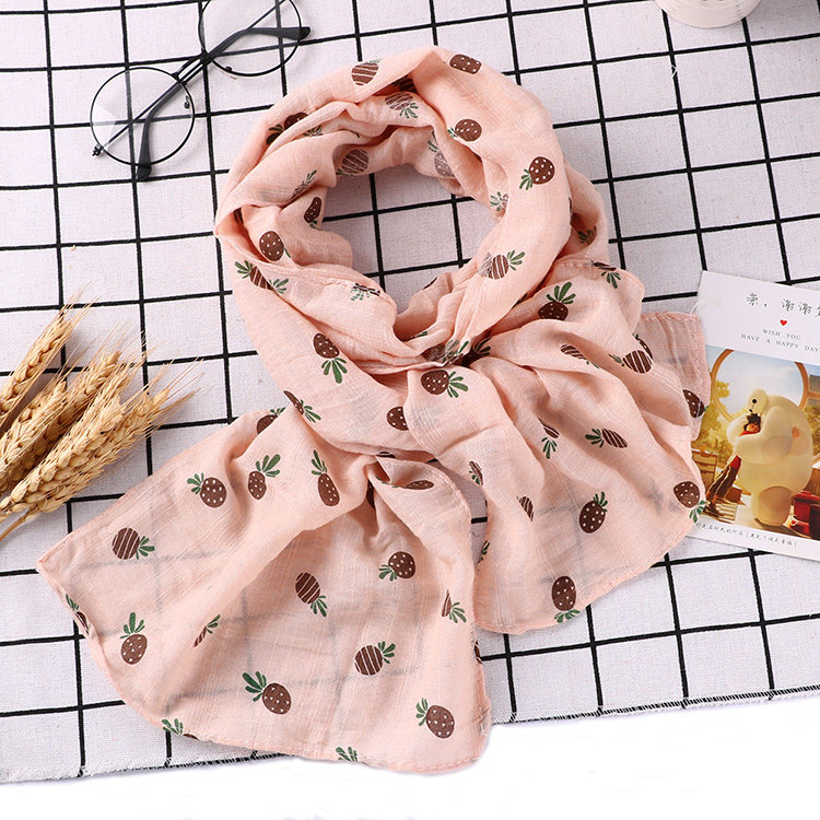 남학생과 여학생을 위한 새로운 면 및 린넨 스카프 프린트 실크 스카프 베이비 스퀘어 스카프 작은 목 스카프 타액 스카프의 한국어 버전
