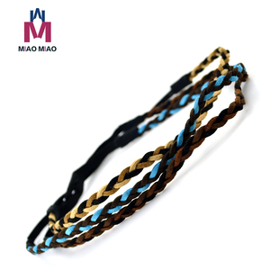 运动发带麻花简单交叉皮质细款发箍发饰额前带洗脸发带化妆束发带