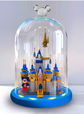 玻璃积木保护书房展示摆件