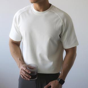 GBHP天丝莱塞尔棉重磅圆领纯棉男T恤短袖休闲夏季透气打底衫体恤