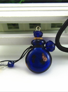 空心琉璃精油瓶香薰随身毛衣链