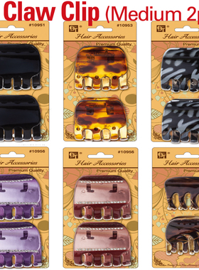 韩国AS进口发饰树脂发抓发夹头饰发抓2个装中号Claw Clip Midium