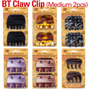 韩国AS进口发饰树脂发抓发夹头饰发抓2个装中号Claw Clip Midium