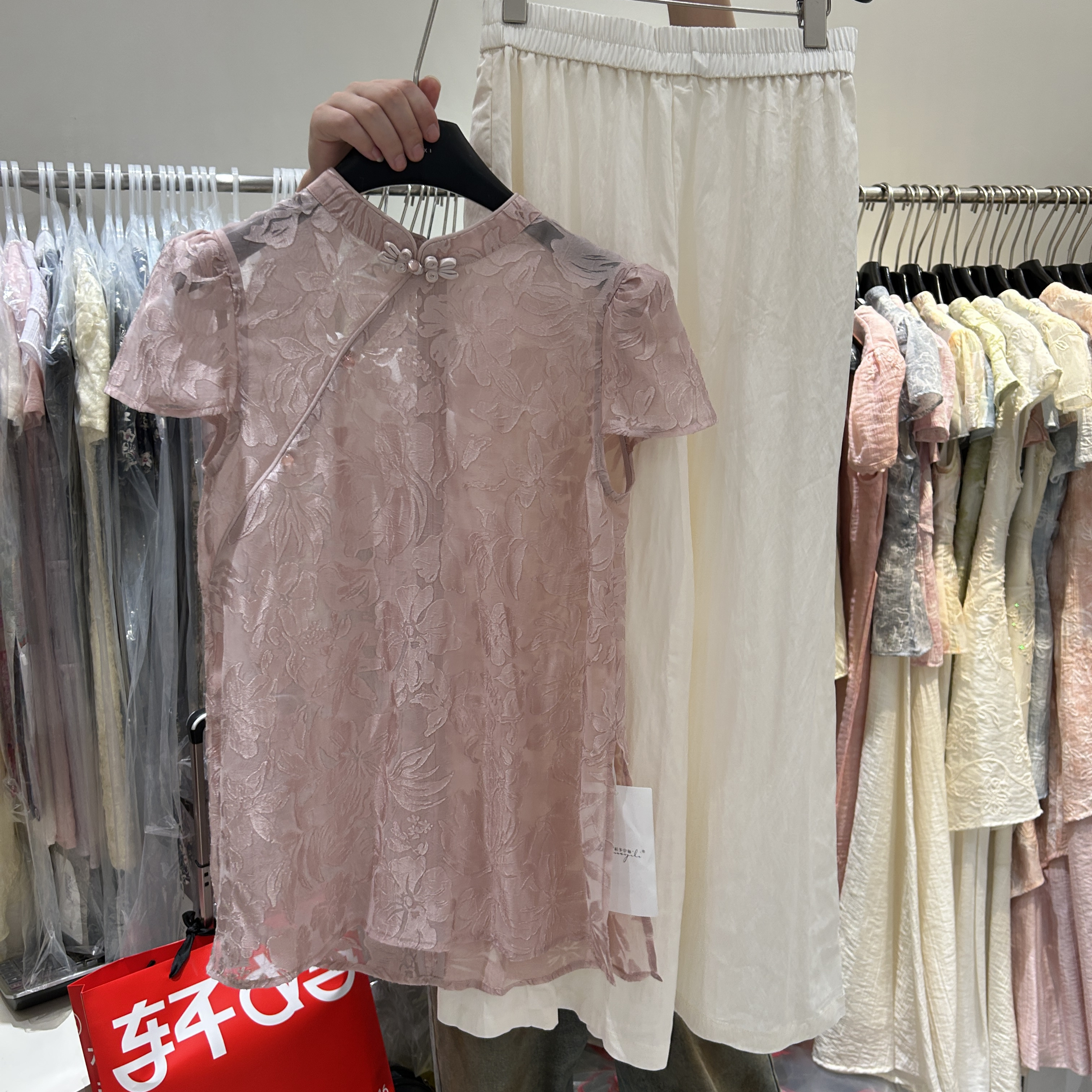 夏季韩版休闲国风上衣阔腿裤套装女复古洋气宽松百搭高级感两件套