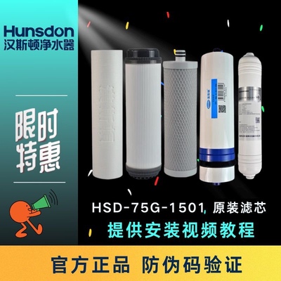 汉斯顿净水器滤芯HSD-400G-1501原装PP复合活性炭反渗透膜MTF口感