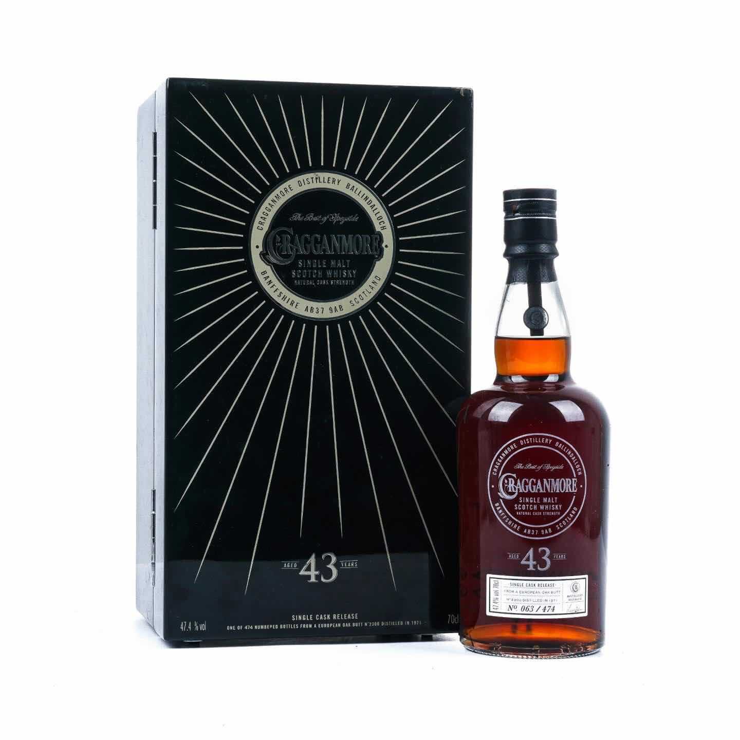 Cragganmore 克莱根摩43年 1971年单桶限定苏格兰单一麦芽威士忌