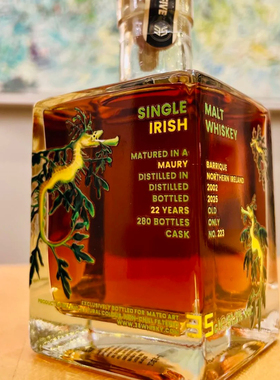 中式雅韵「海龙守岁」北爱尔兰22年单一麦芽威士忌 Maury甜红酒桶
