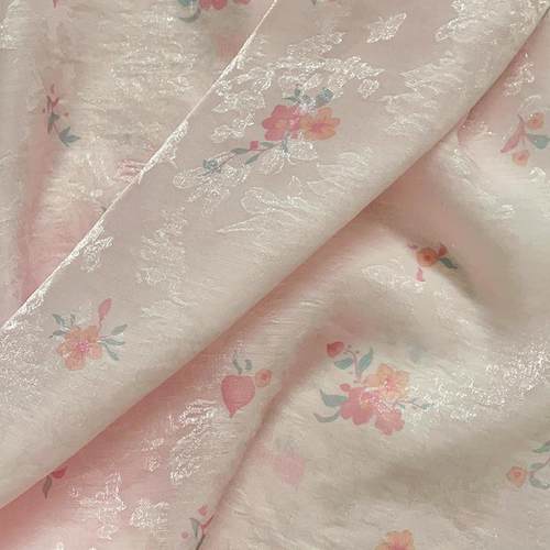 亮丝碎花汉服提花面料设计师