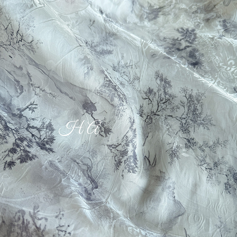 浮光锦提花面料国风复古手工布