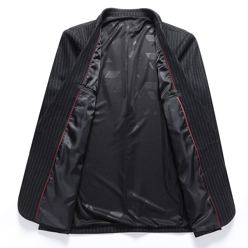 2XL-8XL春装新款条纹大码西服毛料休闲西服外套XZ2390P165,男装西服,星座802