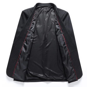 2XL-8XL春装新款条纹大码西服毛料休闲西服外套XZ2390P165图片