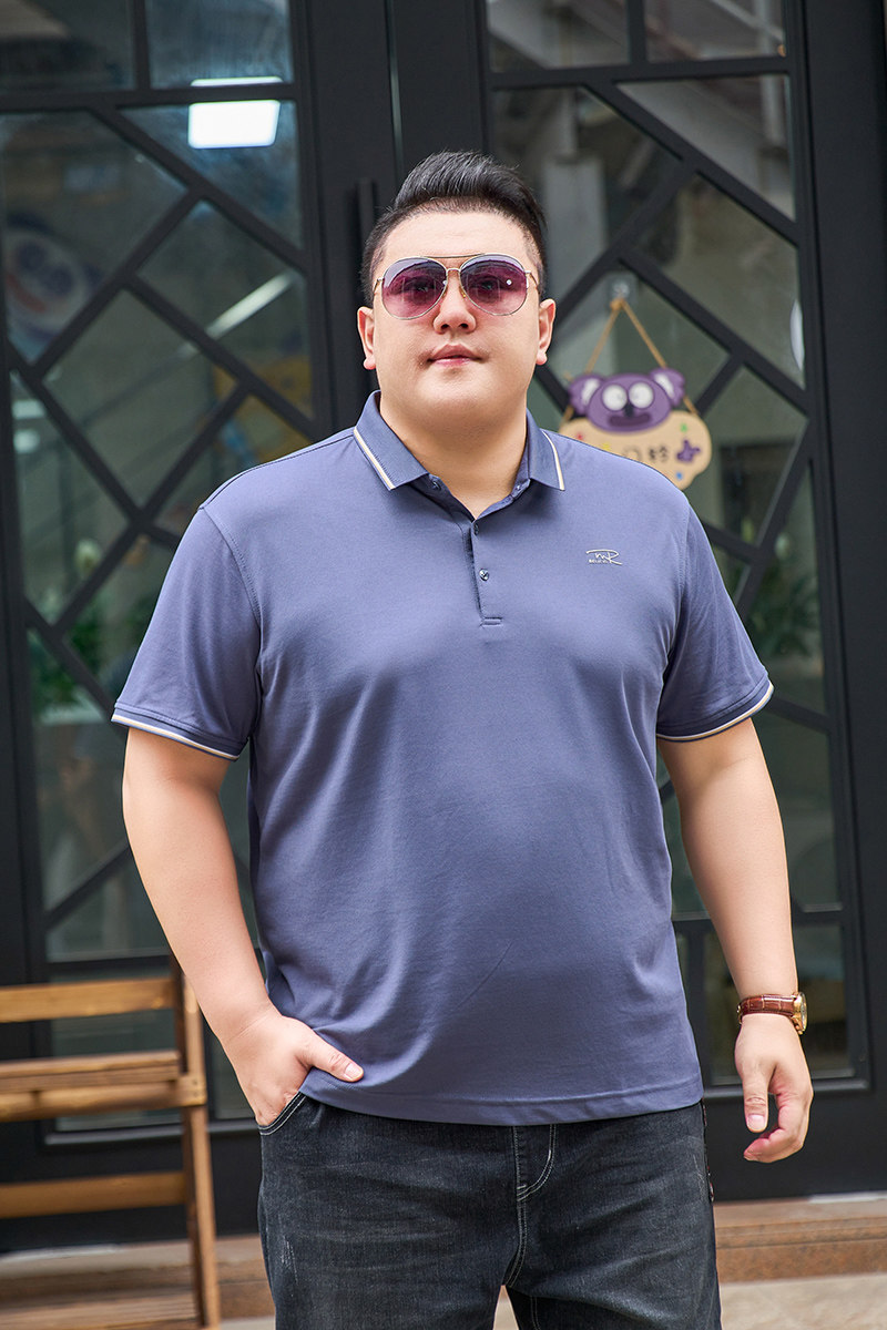 3XL-7XL短袖t恤男polo衫夏季新款宽松翻领保罗体恤3305P58,男装T恤,星座802