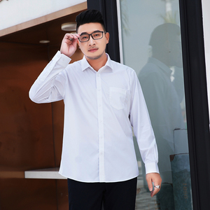 2XL-10X秋装宽松休闲男士衬衫免烫弹力长袖衬衣加肥大码8821-P45图片