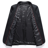 春装新款条纹大码西服毛料休闲两粒扣西装外套XZ2391P165，男装西服套装，星座802