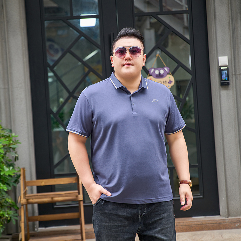 3XL-7XL短袖t恤男polo衫夏季新款宽松翻领保罗体恤3305P58，男装T恤，星座802