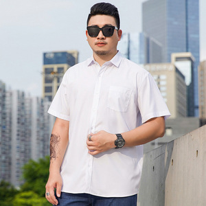 2XL-10XL夏季弹力大码短袖衬衣男休闲宽松衬衫可穿350斤8820-P45图片