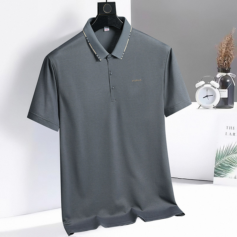 3XL-7XL珠地棉男士polo衫短袖商务休闲翻领保罗衫夏3306P58,男装Polo衫,星座802