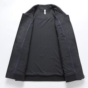 XL-8XL冬季宽松短款毛呢大衣男式休闲翻领羊毛呢外套大码2051P195图片