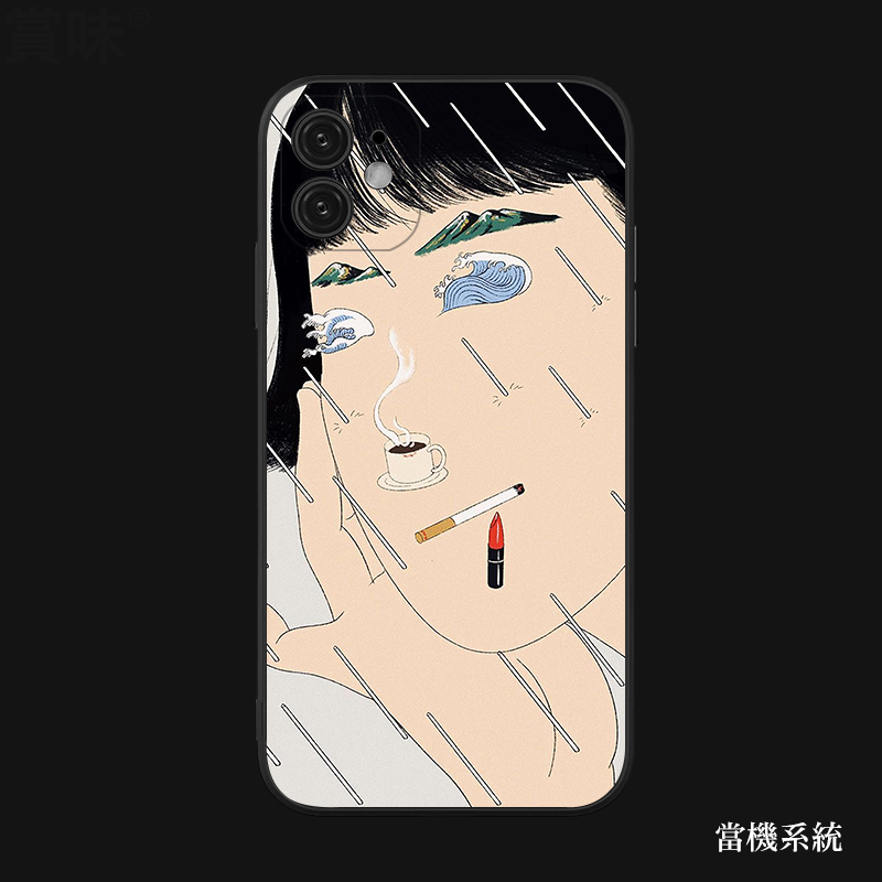 重口味怪诞诡异少女韩风适用iphonex/12液态硅胶手机软壳安卓定制
