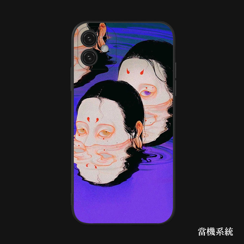 silllda小众艺术家奇幻怪诞猎奇手机壳适用iPhone13/14promax华为荣耀小米红米一加液态硅胶钢化玻璃全包防摔图片