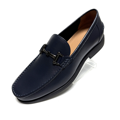 莱尔斯丹男鞋秋季新款圆头低帮真皮舒适气质男士乐福皮鞋35506