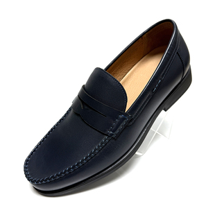 专柜正品莱尔斯丹男鞋时尚休闲舒适一脚蹬乐福鞋男士皮鞋35507