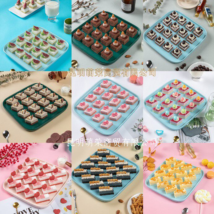 普利欧魔方蛋糕巴旦木巧克力慕斯麦丽素黑森林蛋糕无花果茉莉70粒