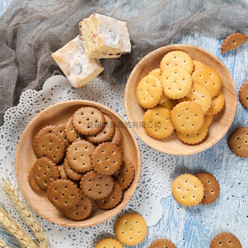 台湾台贺小奇福饼干原味岩盐1000g圆小圆饼雪花酥齐福 烘焙原料