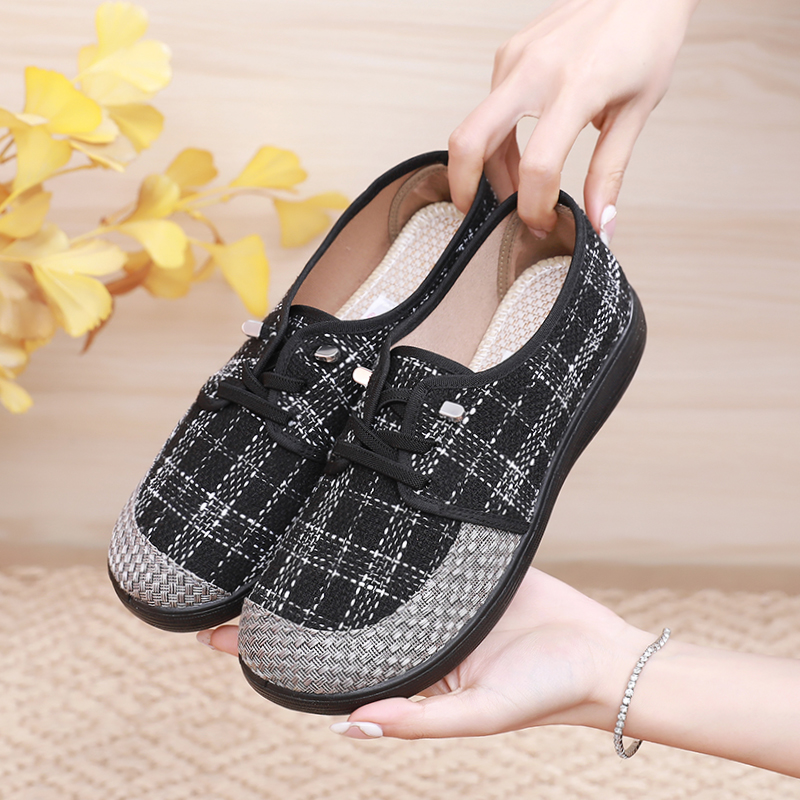 软底轻便一脚蹬妈妈鞋中老年